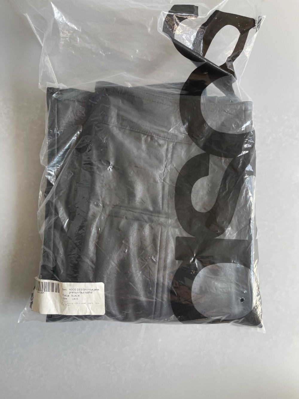 ASOS DESIGN Hourglass Premium Faux Leather Pants Black US 4 NWT - Picture 12 of 12